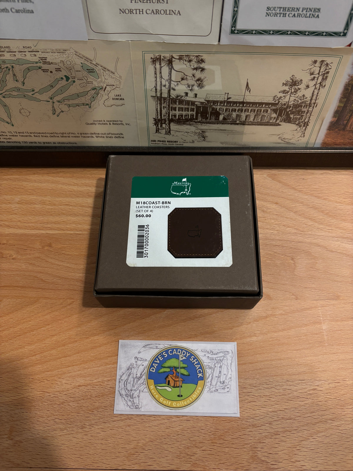 Masters Berckmans Place Leather Coasters Square