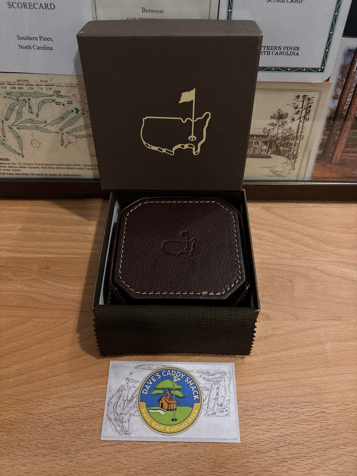 Masters Berckmans Place Leather Coasters Square