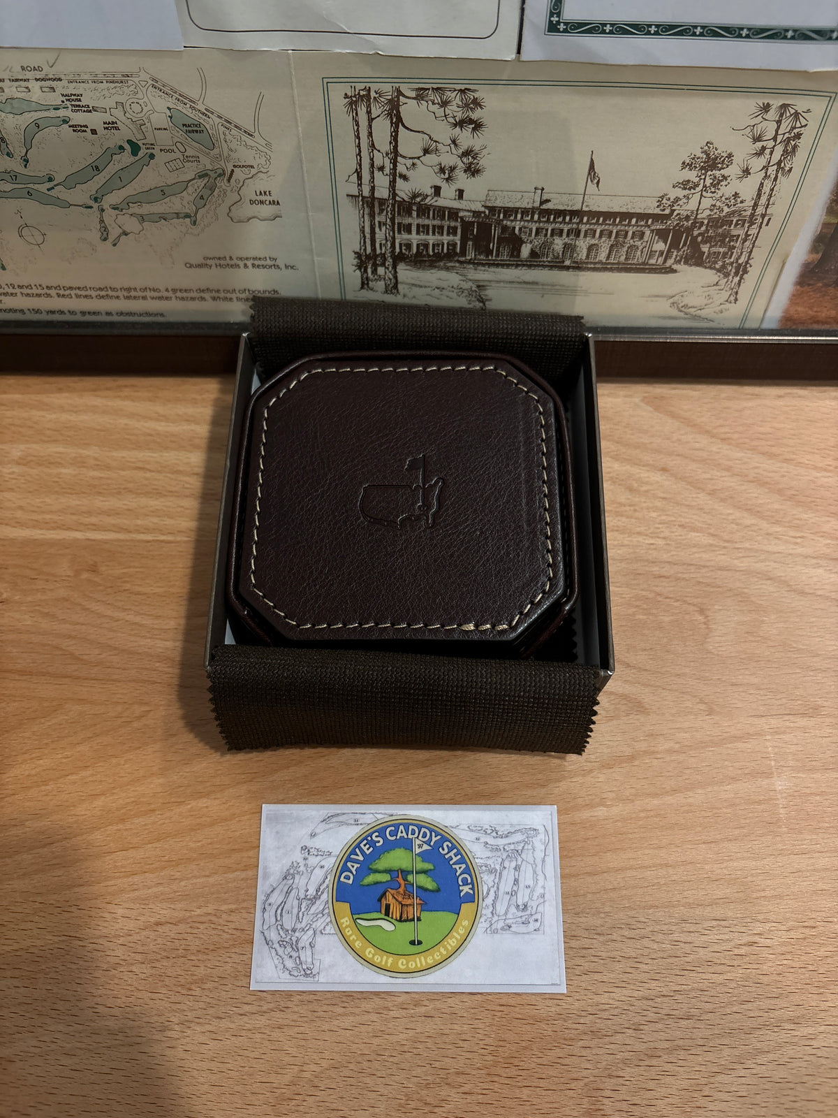 Masters Berckmans Place Leather Coasters Square