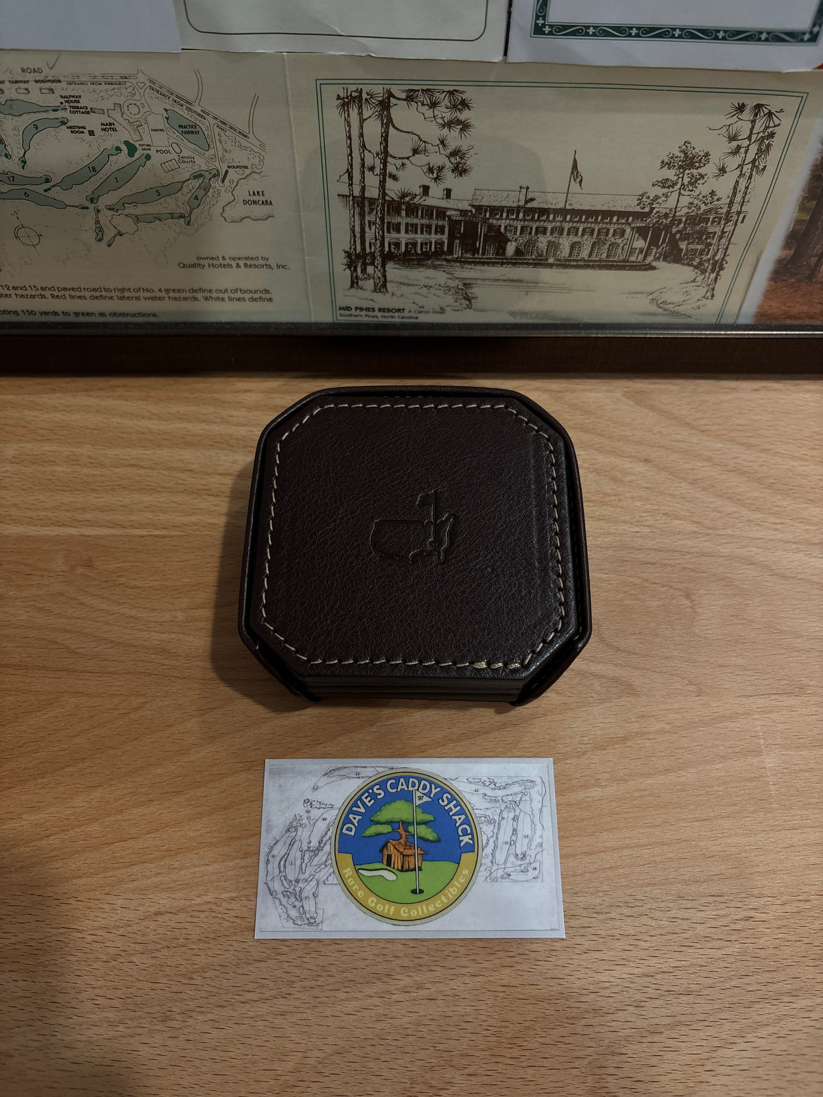 Masters Berckmans Place Leather Coasters Square