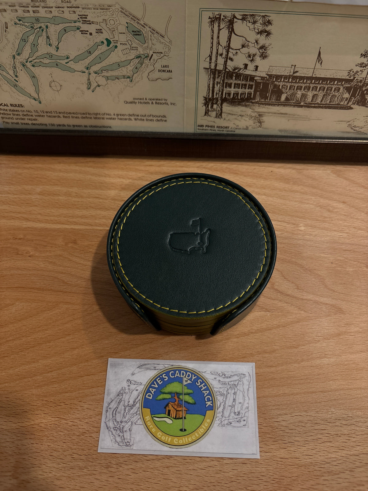 Masters Berckmans Place Leather Coasters Round
