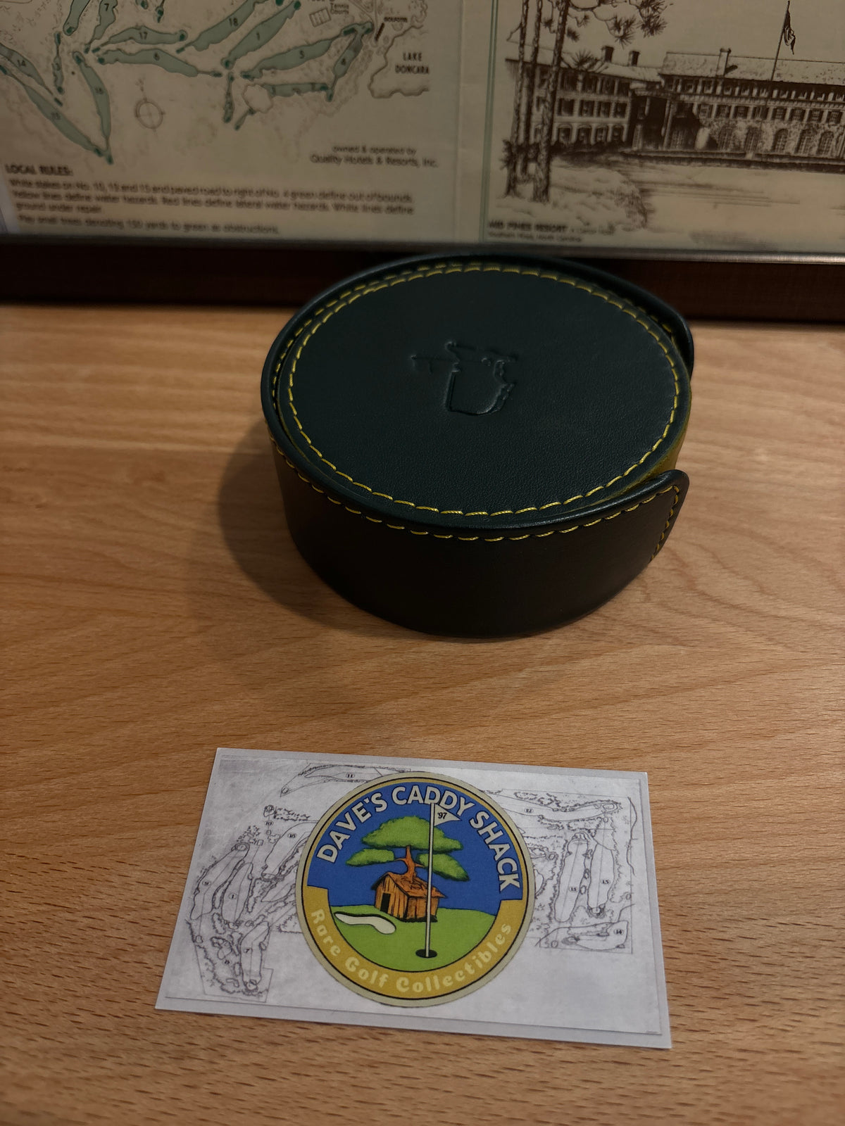 Masters Berckmans Place Leather Coasters Round