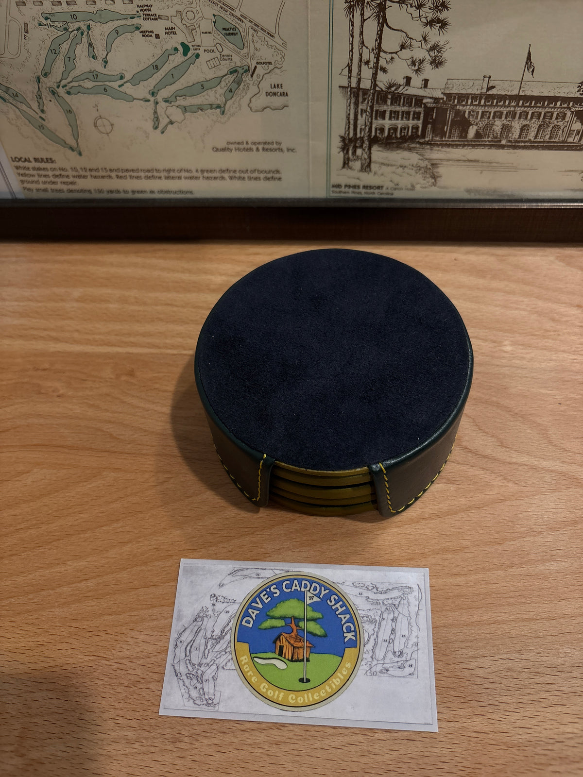 Masters Berckmans Place Leather Coasters Round