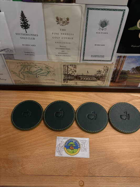 Masters Berckmans Place Leather Coasters Round