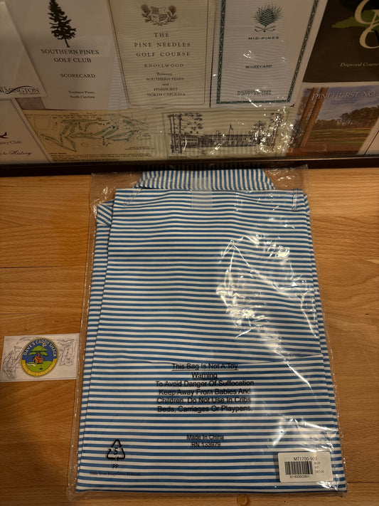Masters Tech Augusta National Logo Polo Blue Stripe
