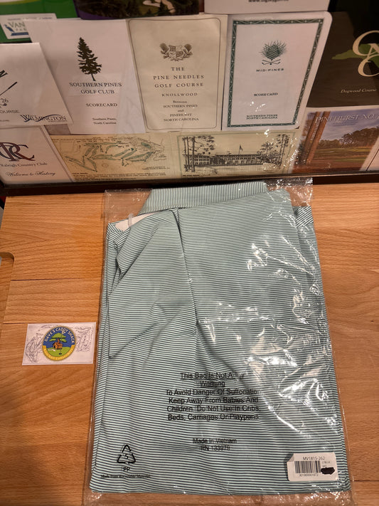 Masters Berckmans Place Augusta National Logo Polo Light Blue Stripes