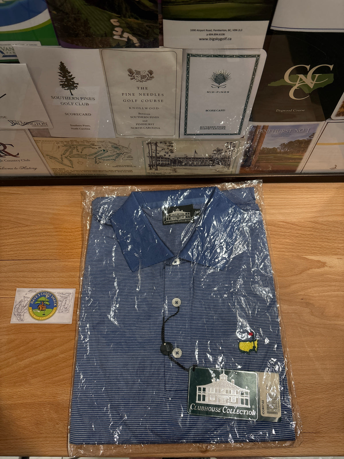 Masters Clubhouse Collection Augusta National Logo Polo Blue