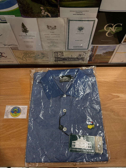 Masters Clubhouse Collection Augusta National Logo Polo Blue