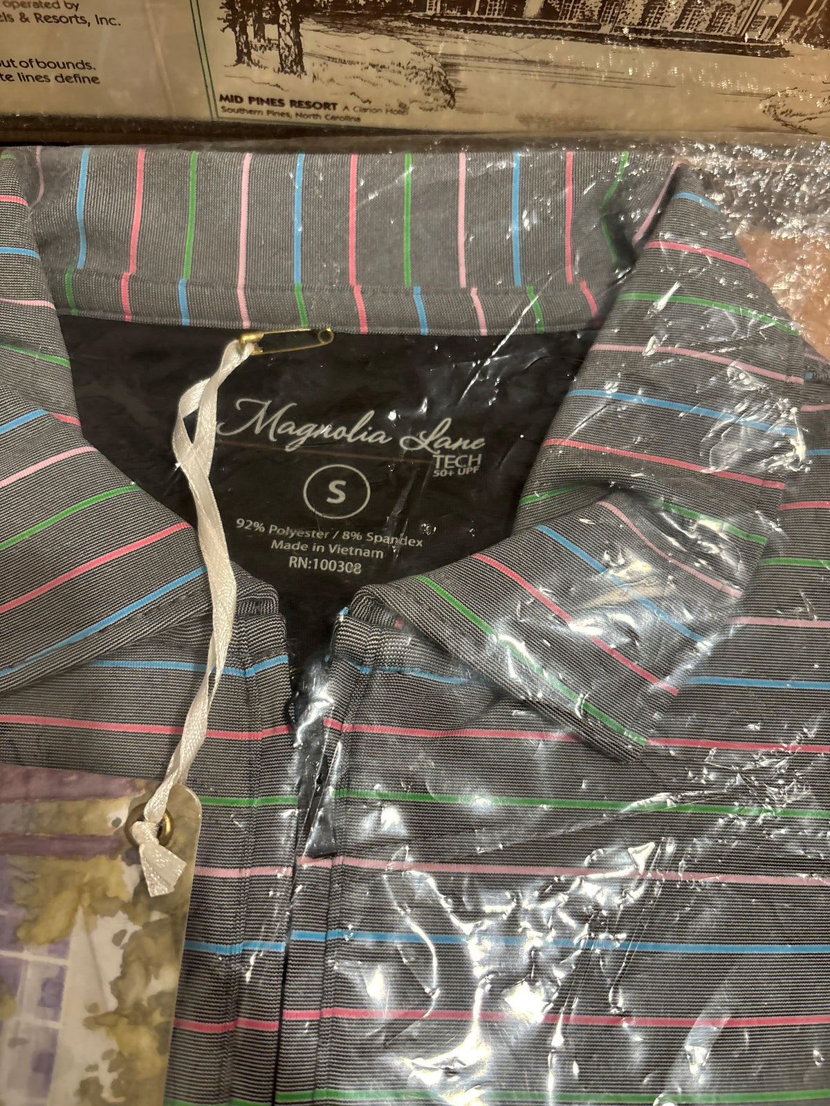 Masters Magnolia Lane Collection Augusta National Logo Gray Quarter Zip Polo