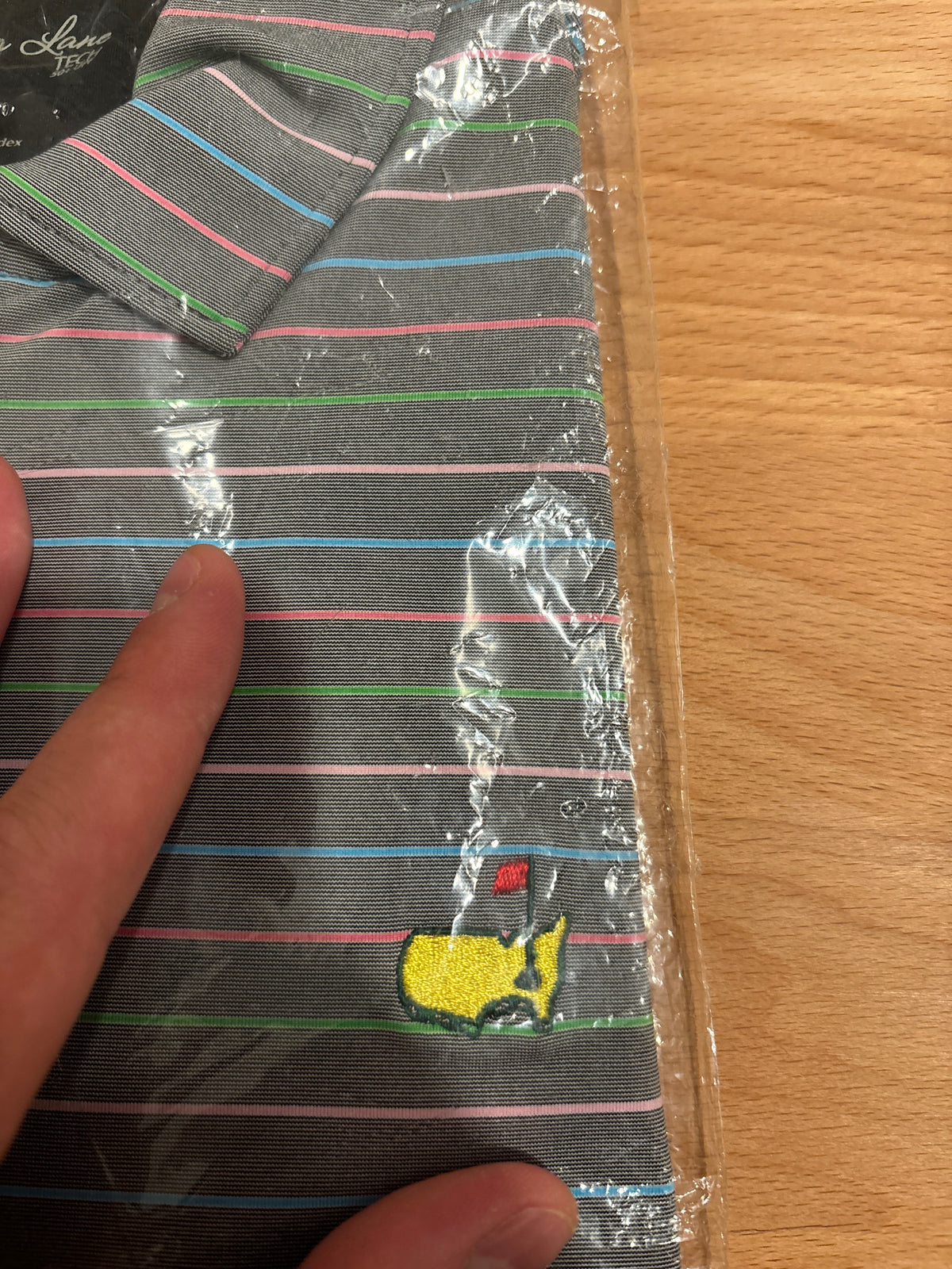 Masters Magnolia Lane Collection Augusta National Logo Gray Quarter Zip Polo