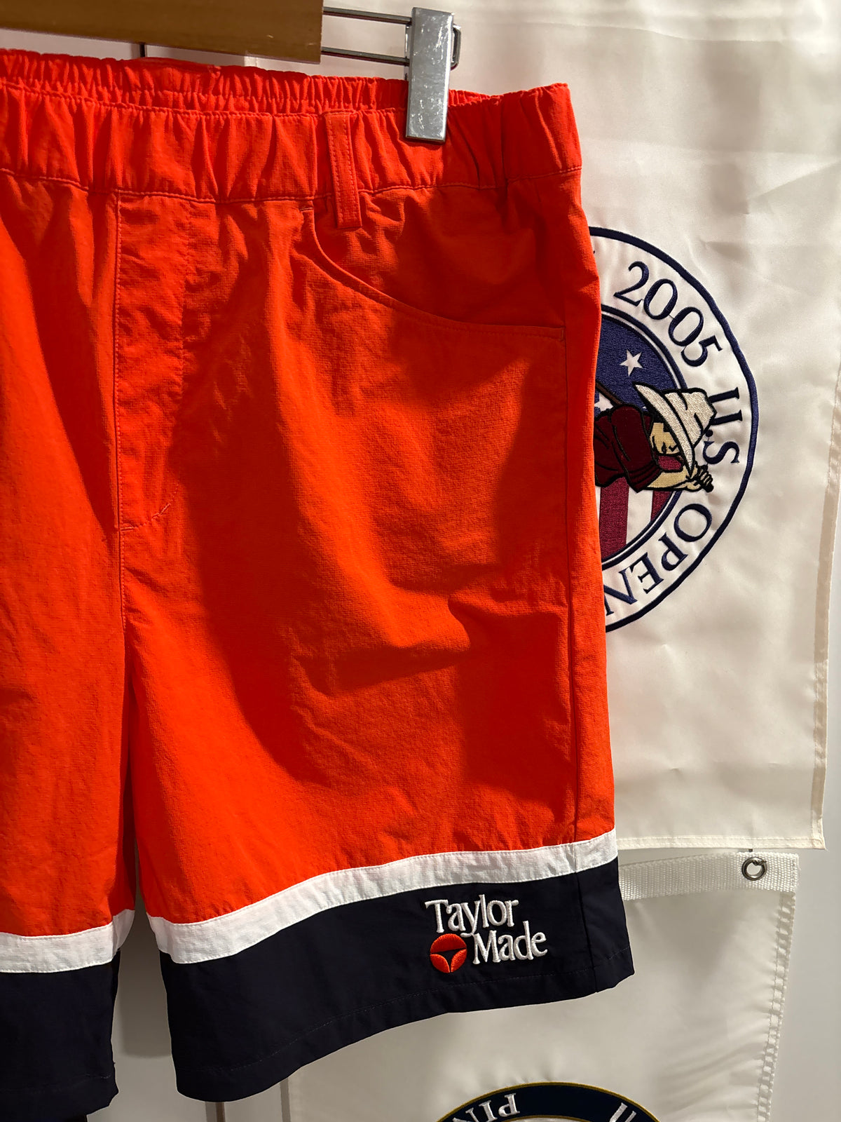 Taylormade Retro Classic Logo Shorts Orange/Navy