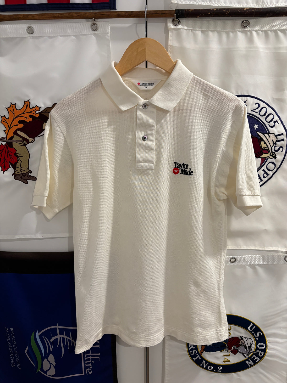 Vintage Taylormade Classic Logo Polo Cream/Off White