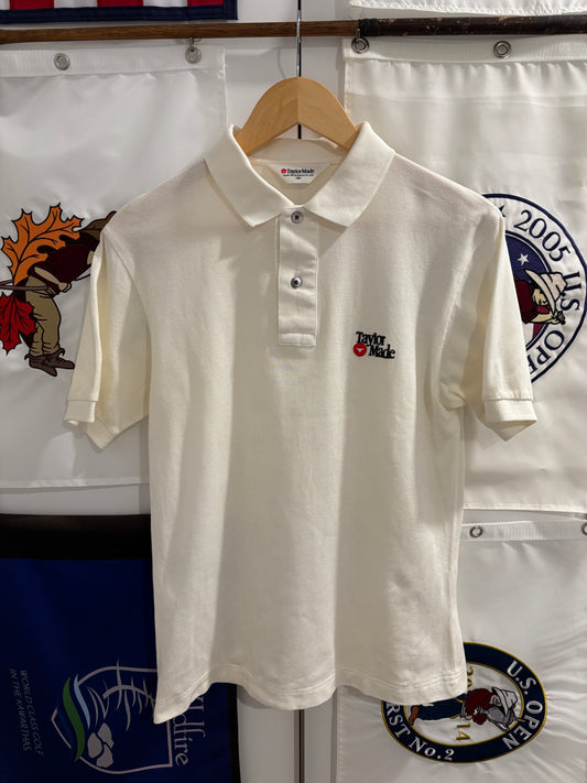 Vintage Taylormade Classic Logo Polo Cream/Off White
