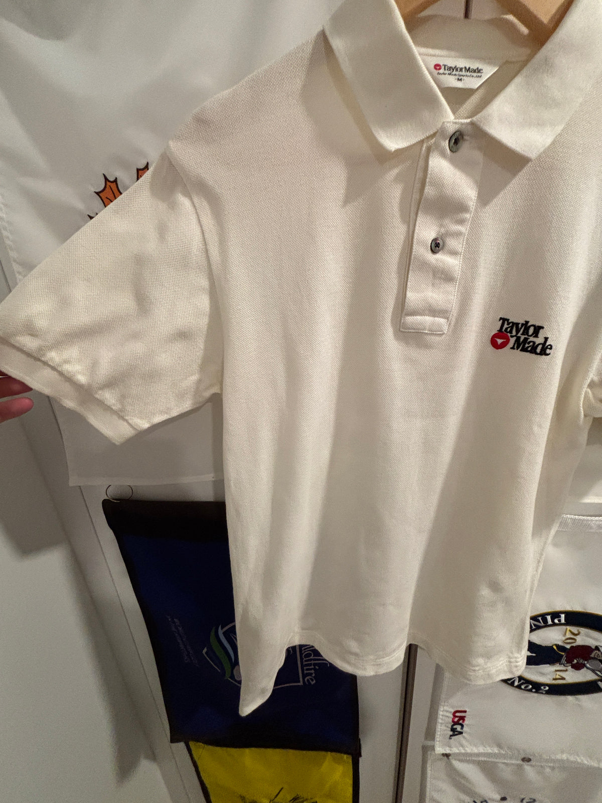 Vintage Taylormade Classic Logo Polo Cream/Off White