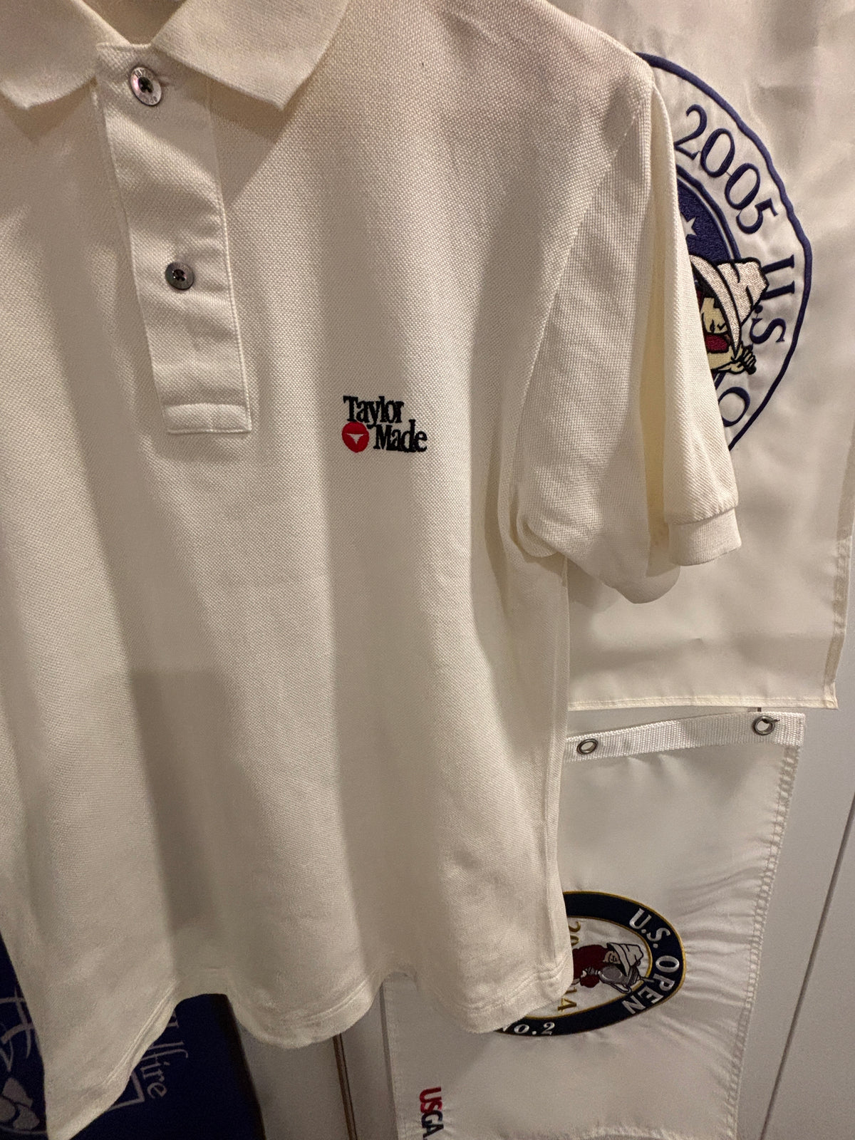 Vintage Taylormade Classic Logo Polo Cream/Off White