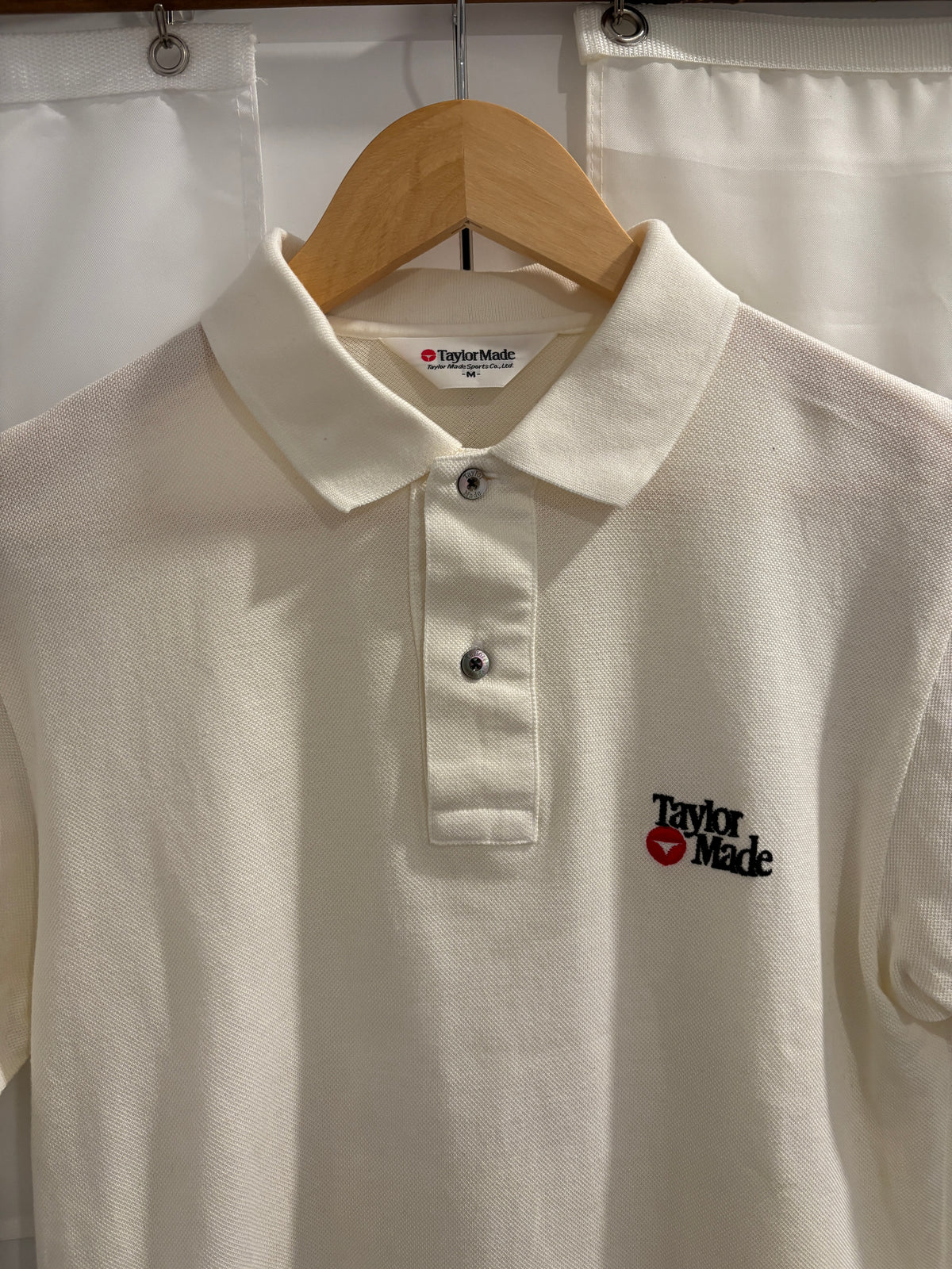 Vintage Taylormade Classic Logo Polo Cream/Off White