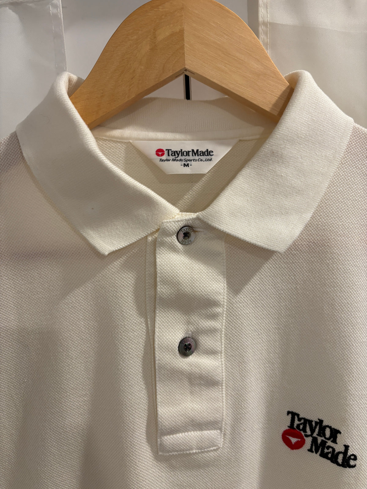 Vintage Taylormade Classic Logo Polo Cream/Off White