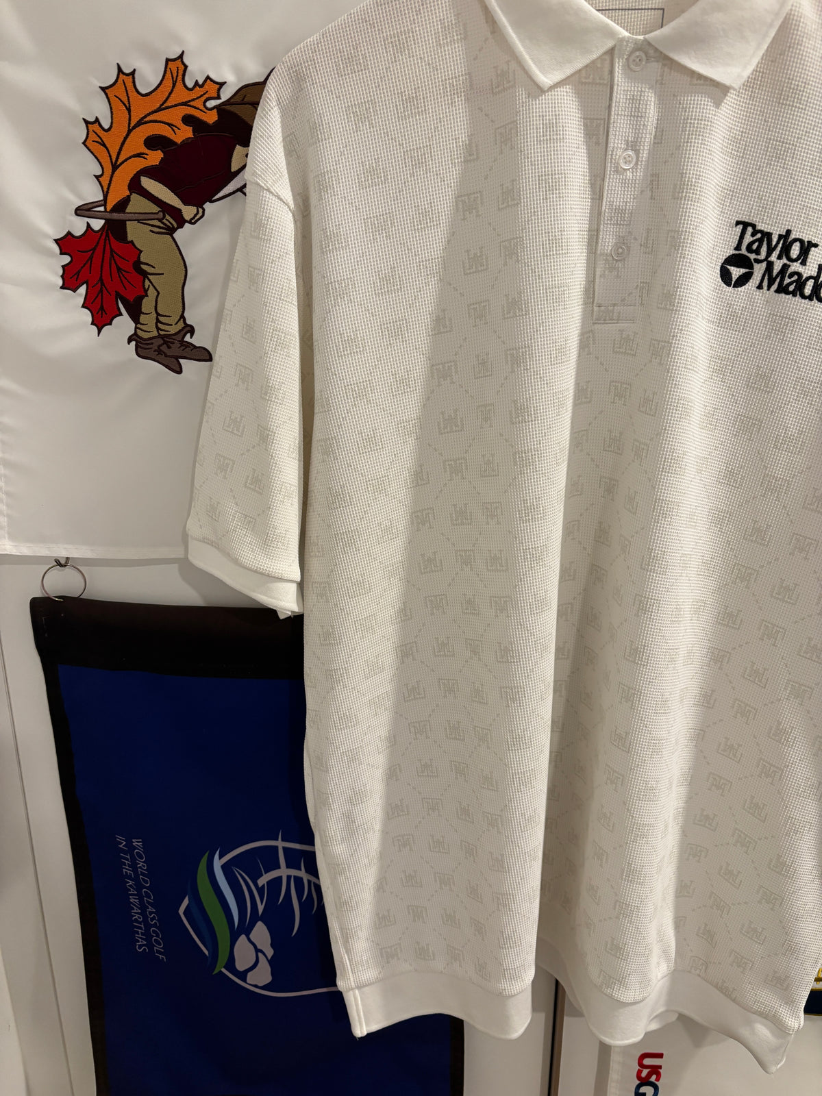 Taylormade Retro Classic Logo Polo TM Monogram White