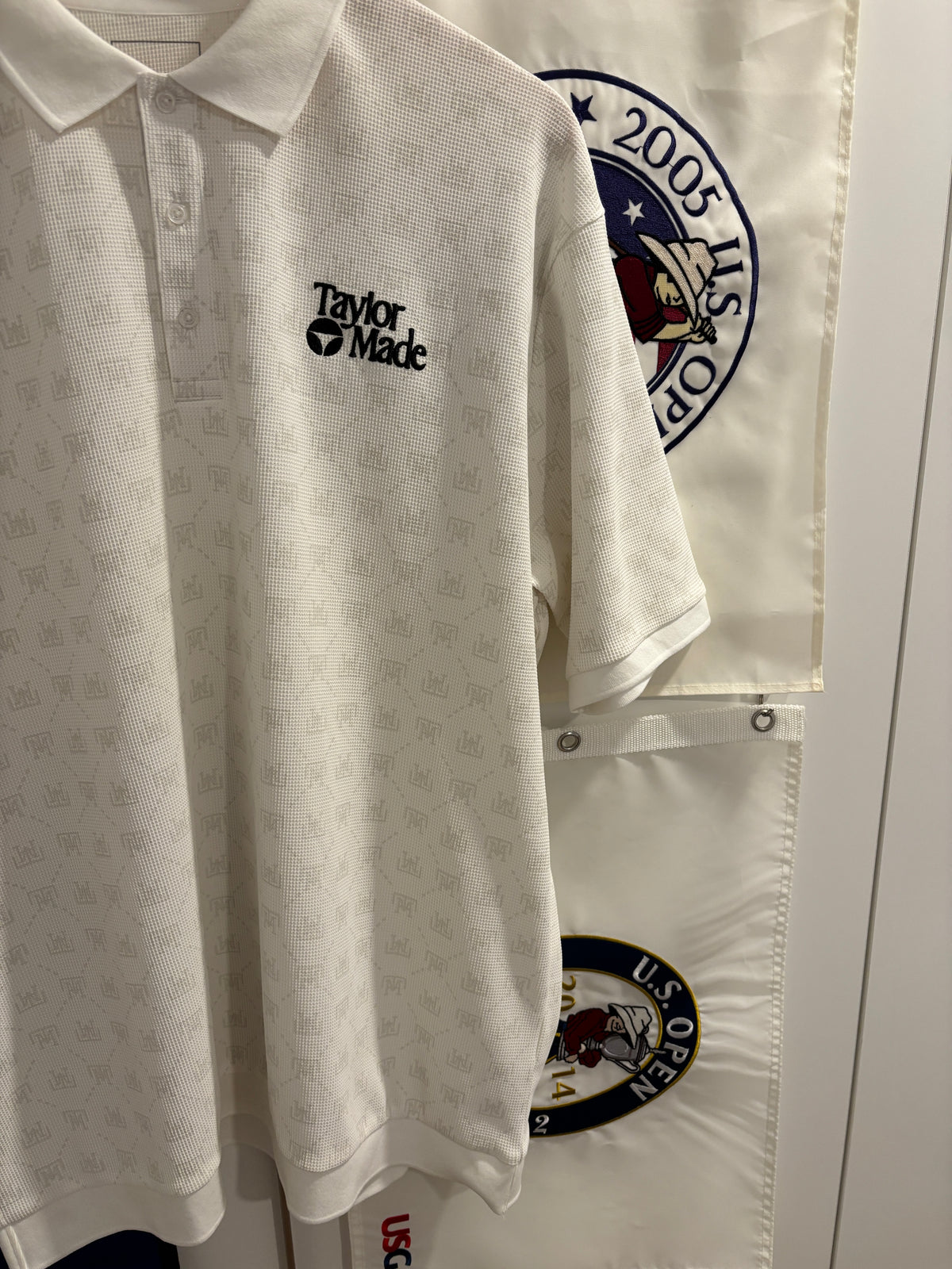 Taylormade Retro Classic Logo Polo TM Monogram White