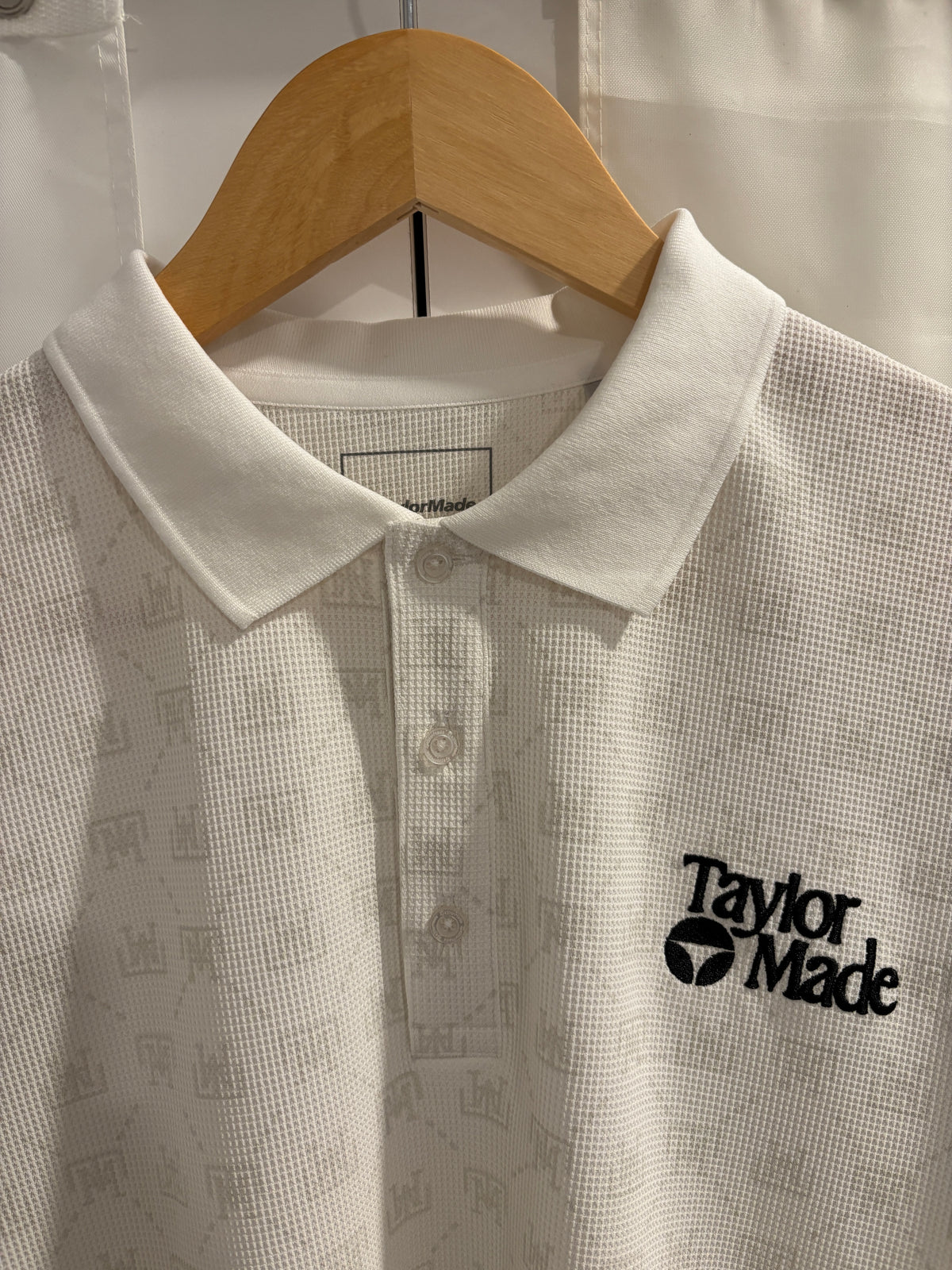 Taylormade Retro Classic Logo Polo TM Monogram White