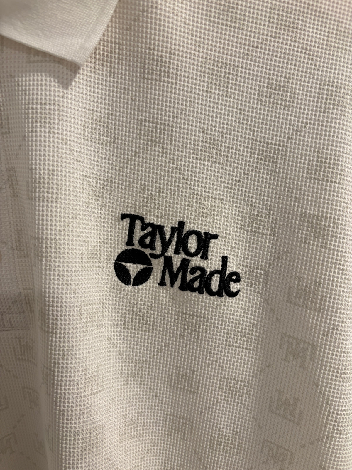 Taylormade Retro Classic Logo Polo TM Monogram White