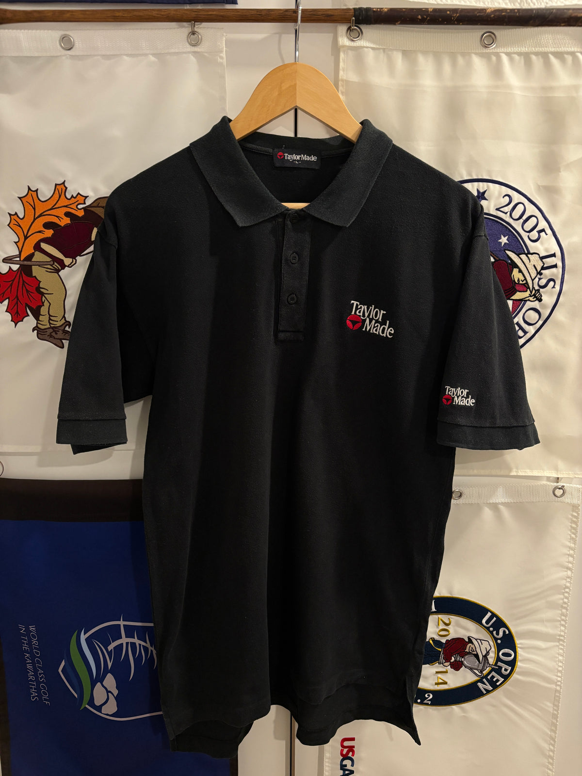 Vintage Taylormade Classic Logo Polo Black w/Arm logo
