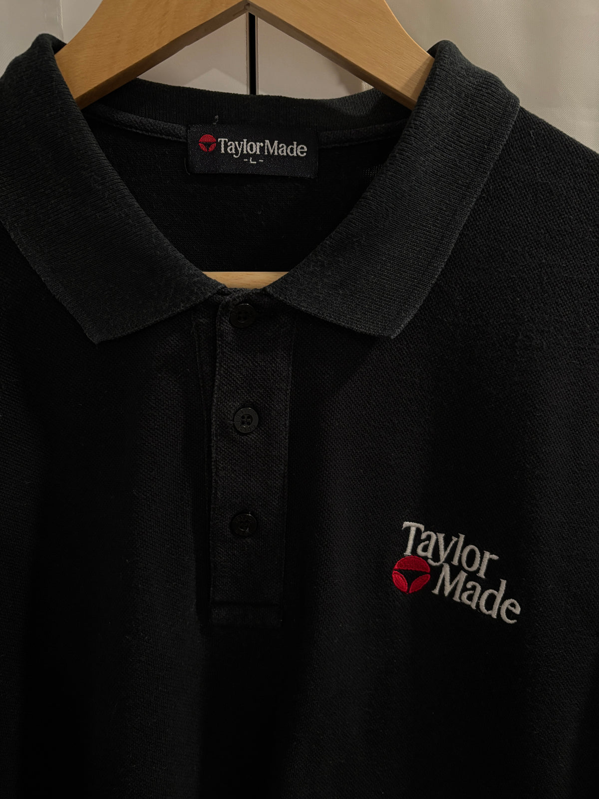 Vintage Taylormade Classic Logo Polo Black w/Arm logo