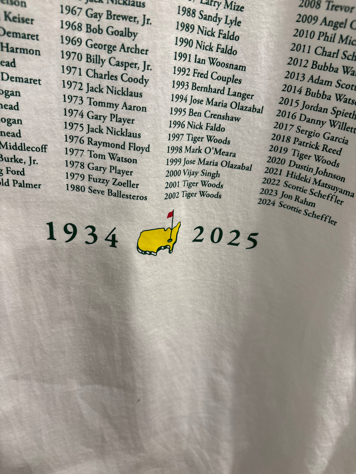 2025 Masters Augusta National Champions Plaque T Shirt
