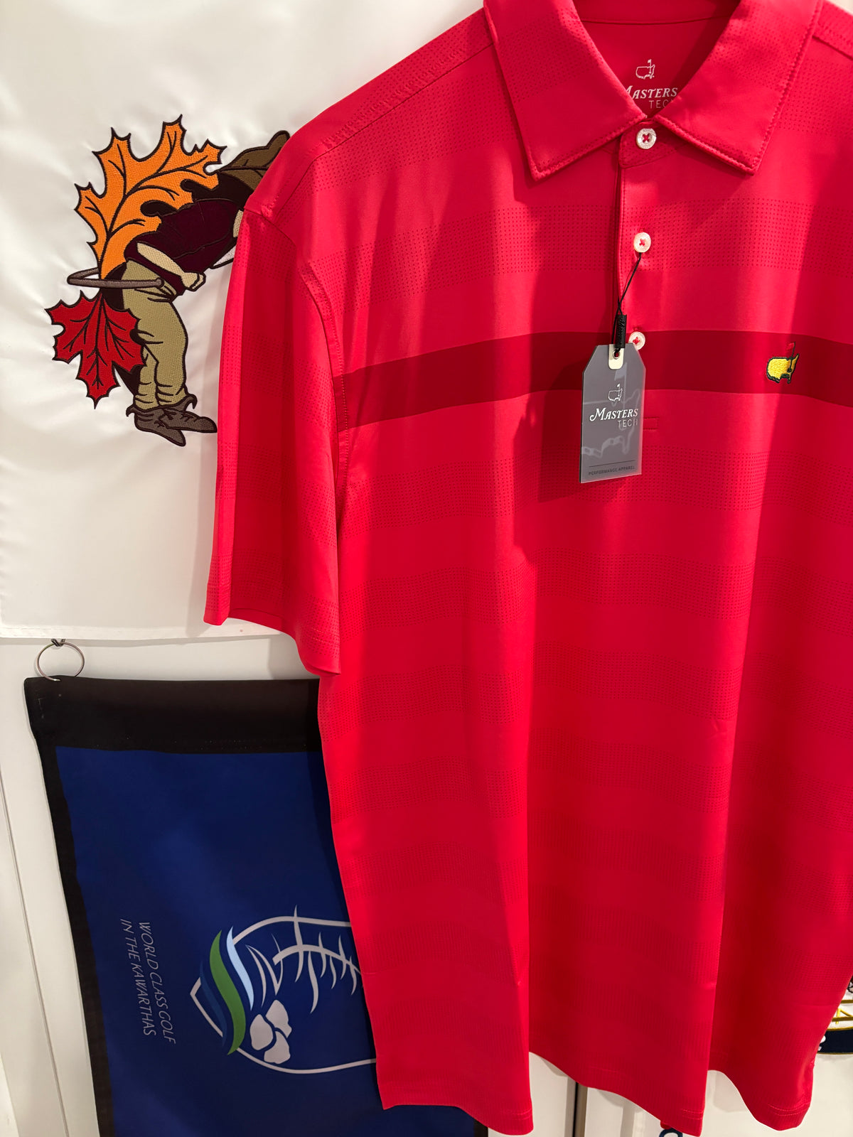 Masters Tech Augusta National Polo Pink Stripes
