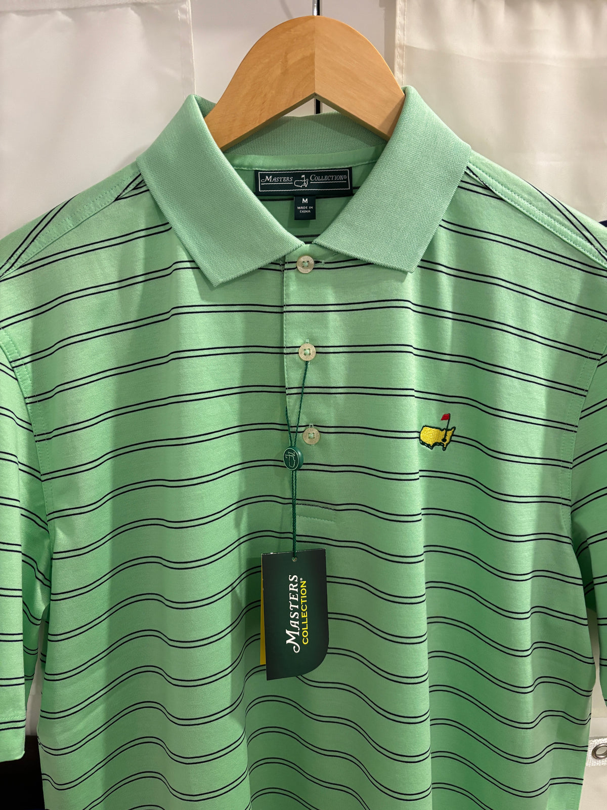Masters Collections Augusta National Polo Green Black Stripes