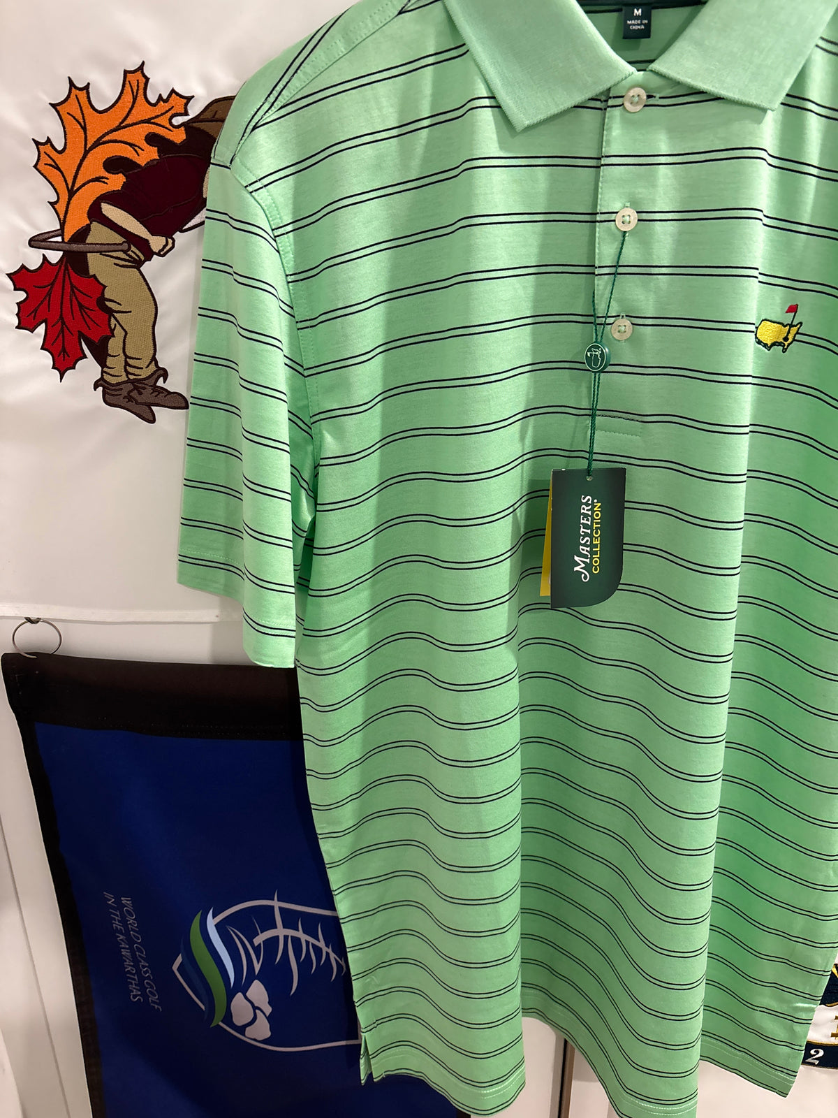Masters Collections Augusta National Polo Green Black Stripes