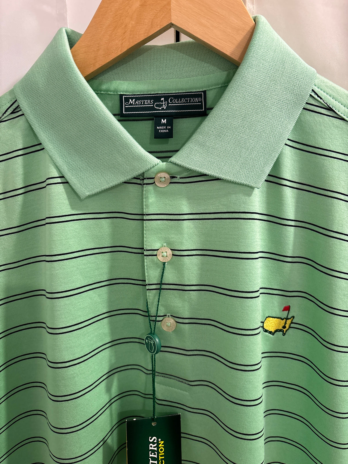 Masters Collections Augusta National Polo Green Black Stripes