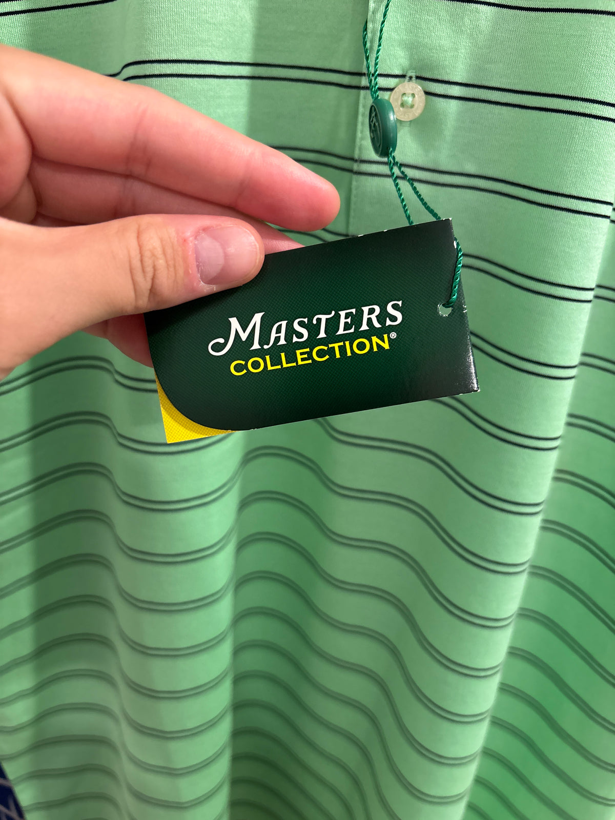 Masters Collections Augusta National Polo Green Black Stripes