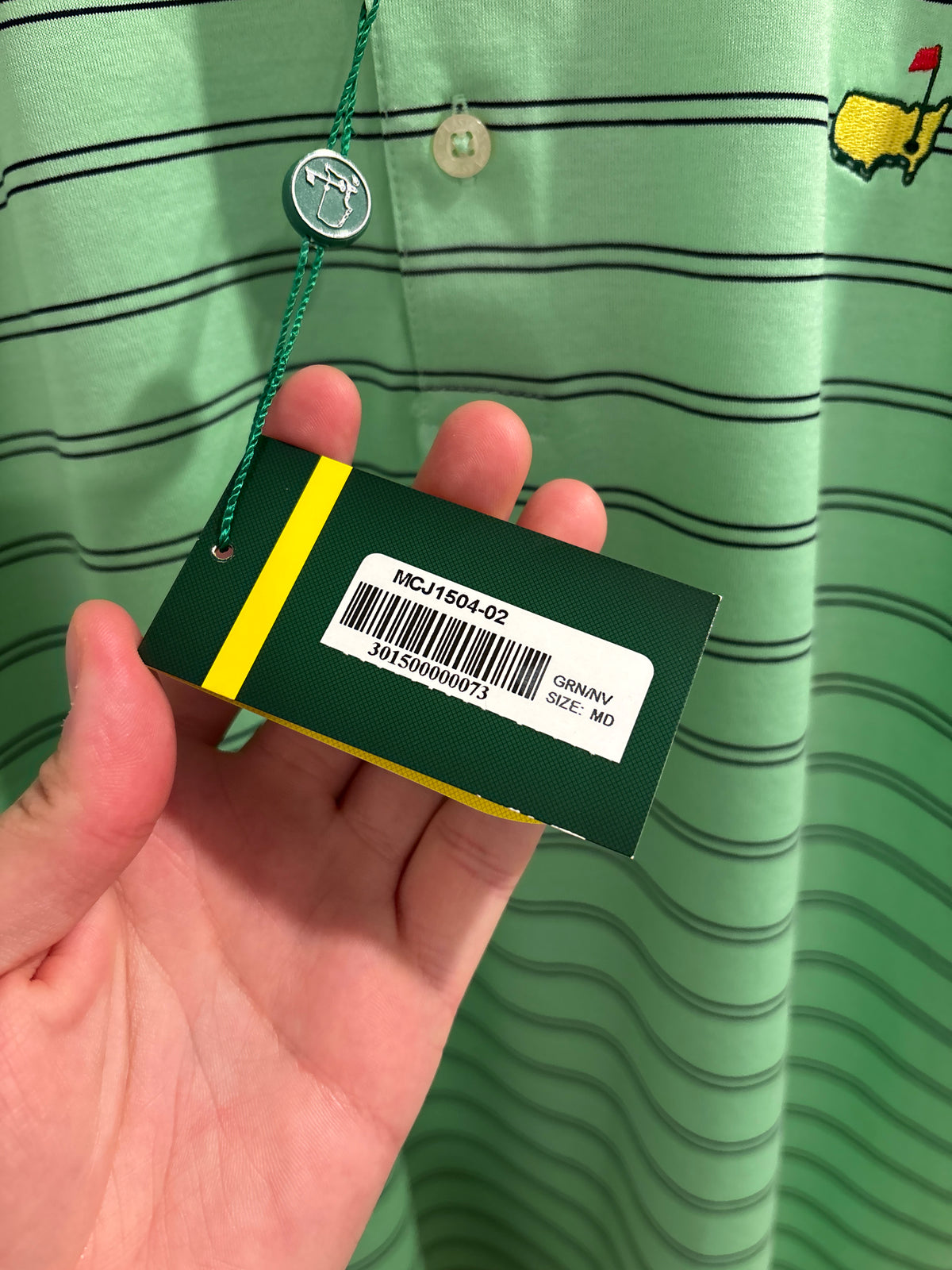Masters Collections Augusta National Polo Green Black Stripes