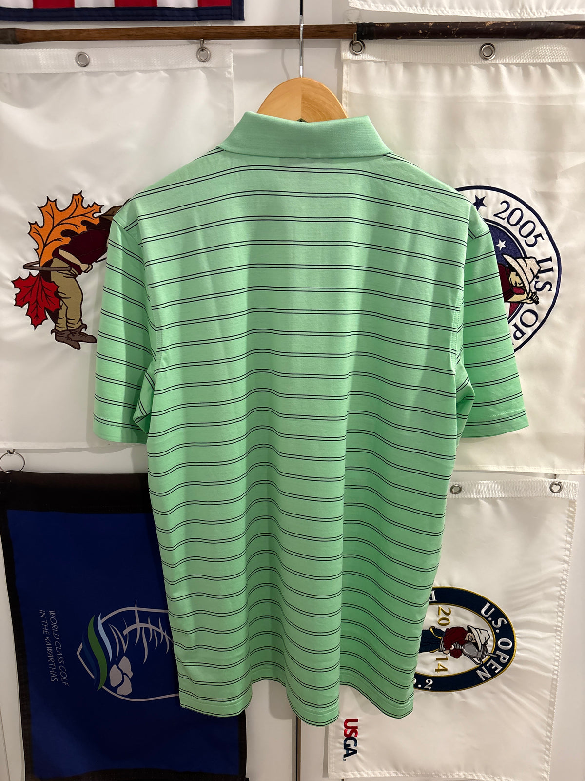 Masters Collections Augusta National Polo Green Black Stripes