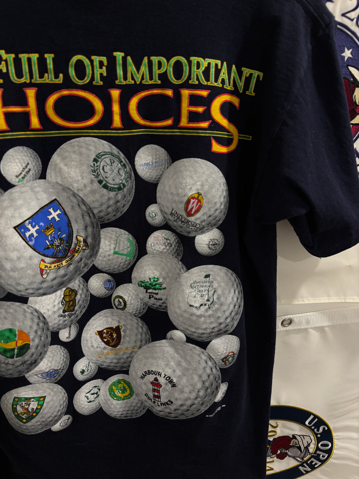 1996 Vintage Life is Full of Important Choices Golf Courses/Balls T Shirt