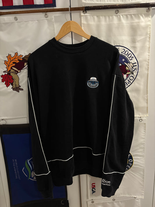 Malbon Bettinardi Fat Cat Buckets Logo Sweater Black