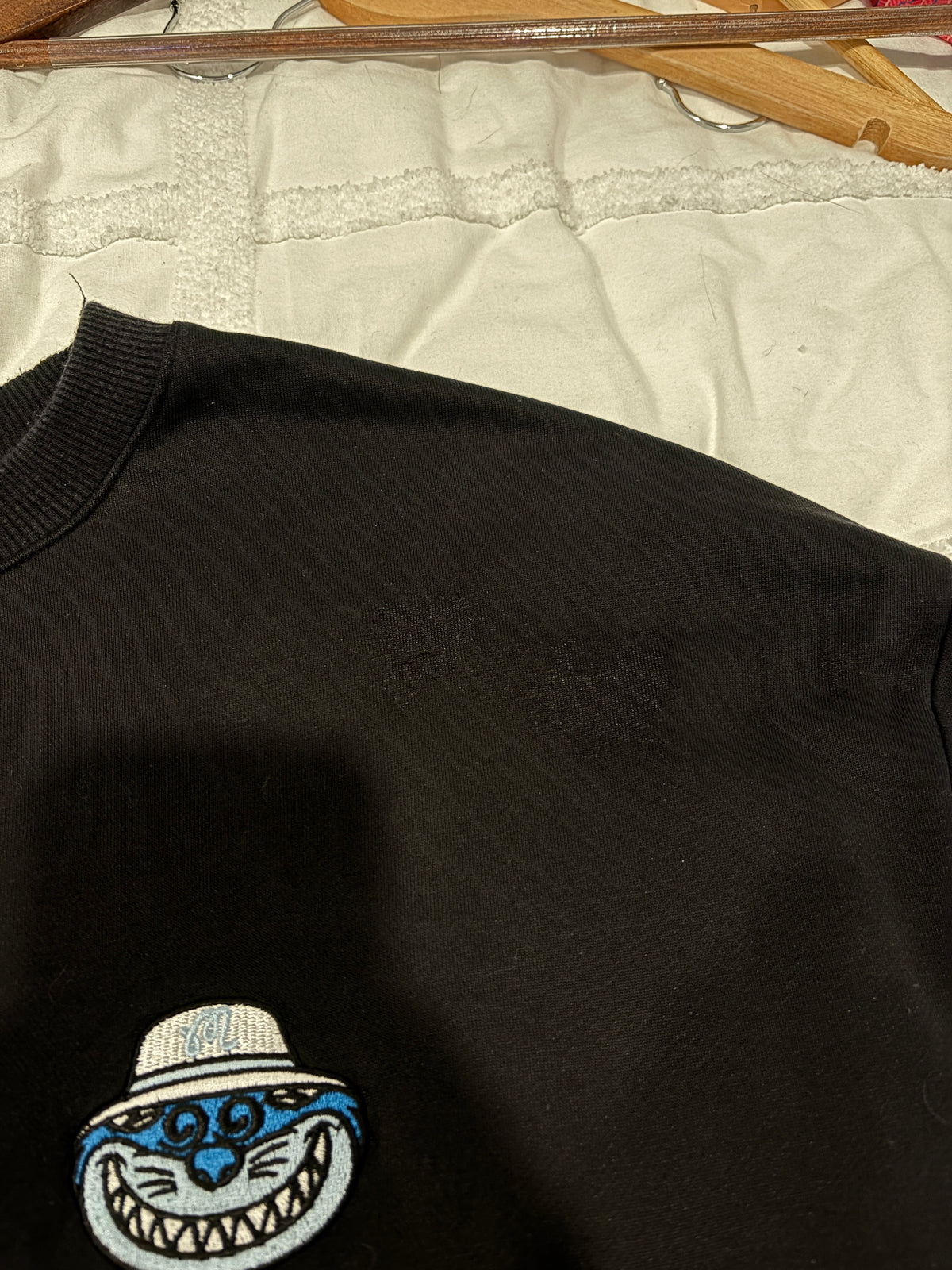 Malbon Bettinardi Fat Cat Buckets Logo Sweater Black