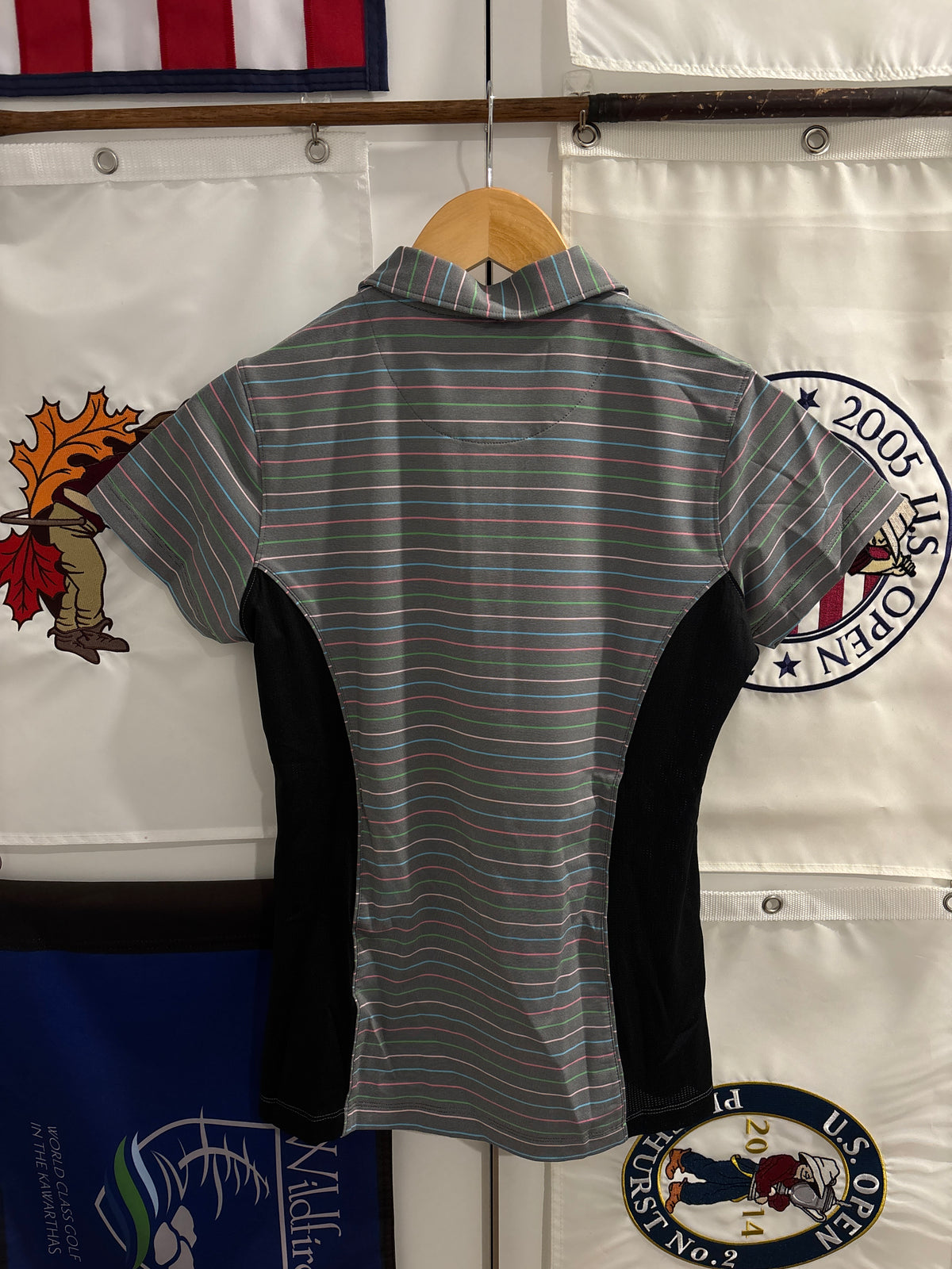 Masters Magnolia Lane Collection Augusta National Logo Gray Quarter Zip Polo