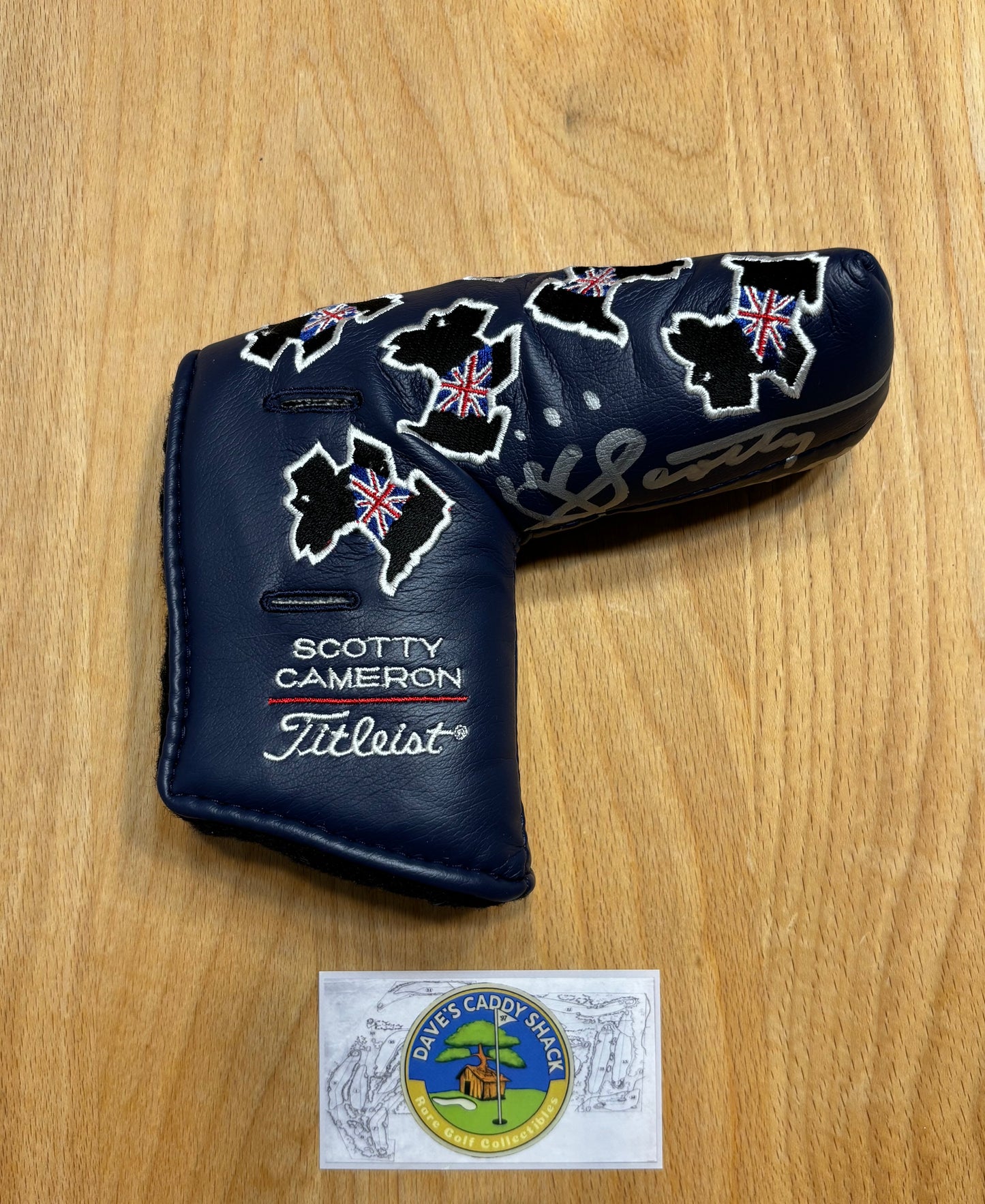 2004 Scotty Cameron British Open/UK Dogs Headcover Signed By Scotty Cameron