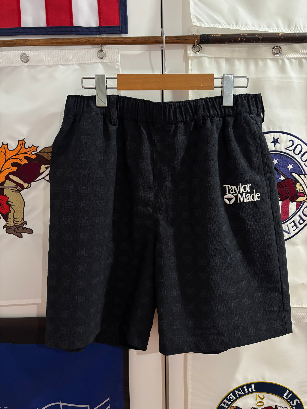 TaylorMade Classic Logo TM Monogram Shorts Black