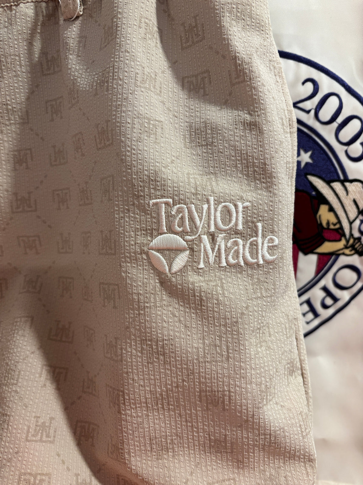 TaylorMade Classic Logo TM Monogram Shorts Beige