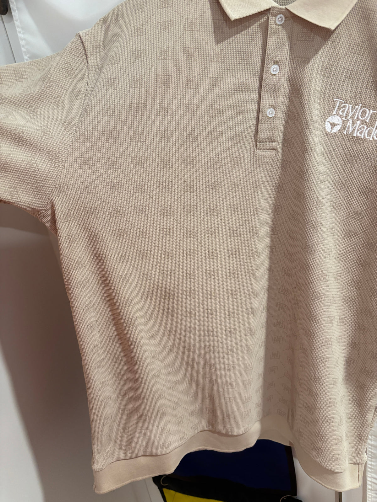 Taylormade Retro Classic Logo Polo TM Monogram Beige