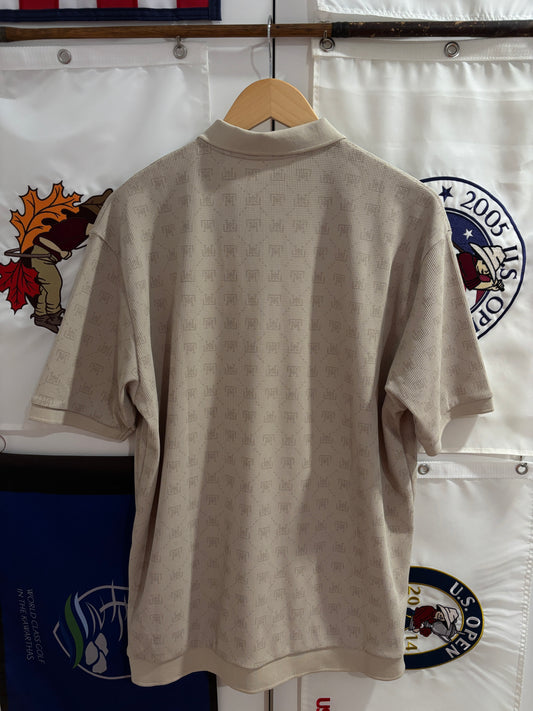 Taylormade Retro Classic Logo Polo TM Monogram Beige
