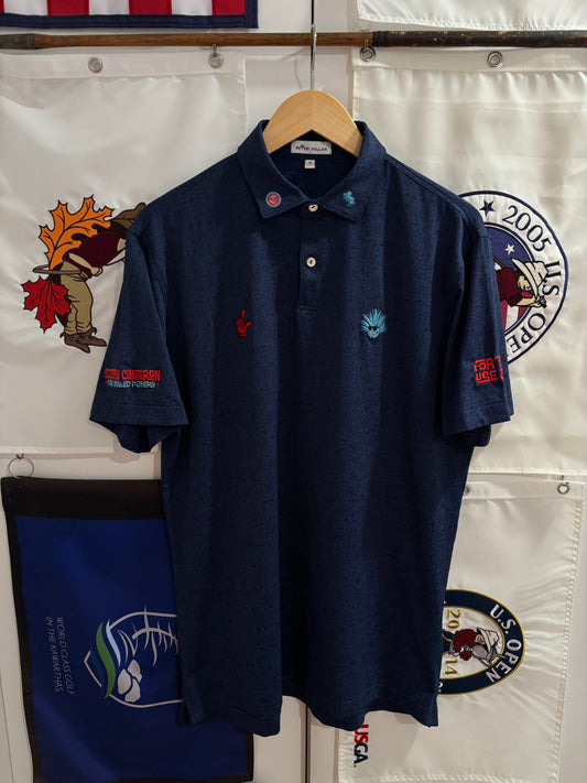 Scotty Cameron Peter Millar Circle L Agave Man Polo Shirt Blue