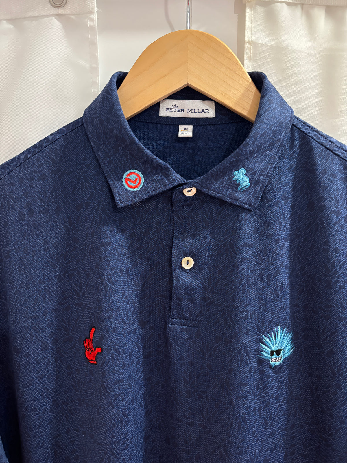 Scotty Cameron Peter Millar Circle L Agave Man Polo Shirt Blue