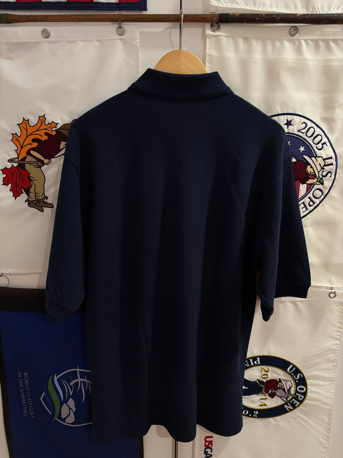 Vintage TaylorMade TM Script Logo Polo Shirt Navy