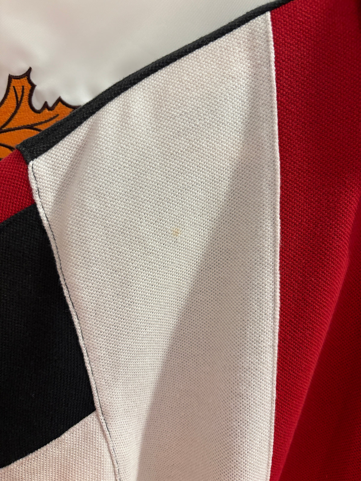Vintage TaylorMade T Classic Logo Polo Striped Shirt Red/White/Black