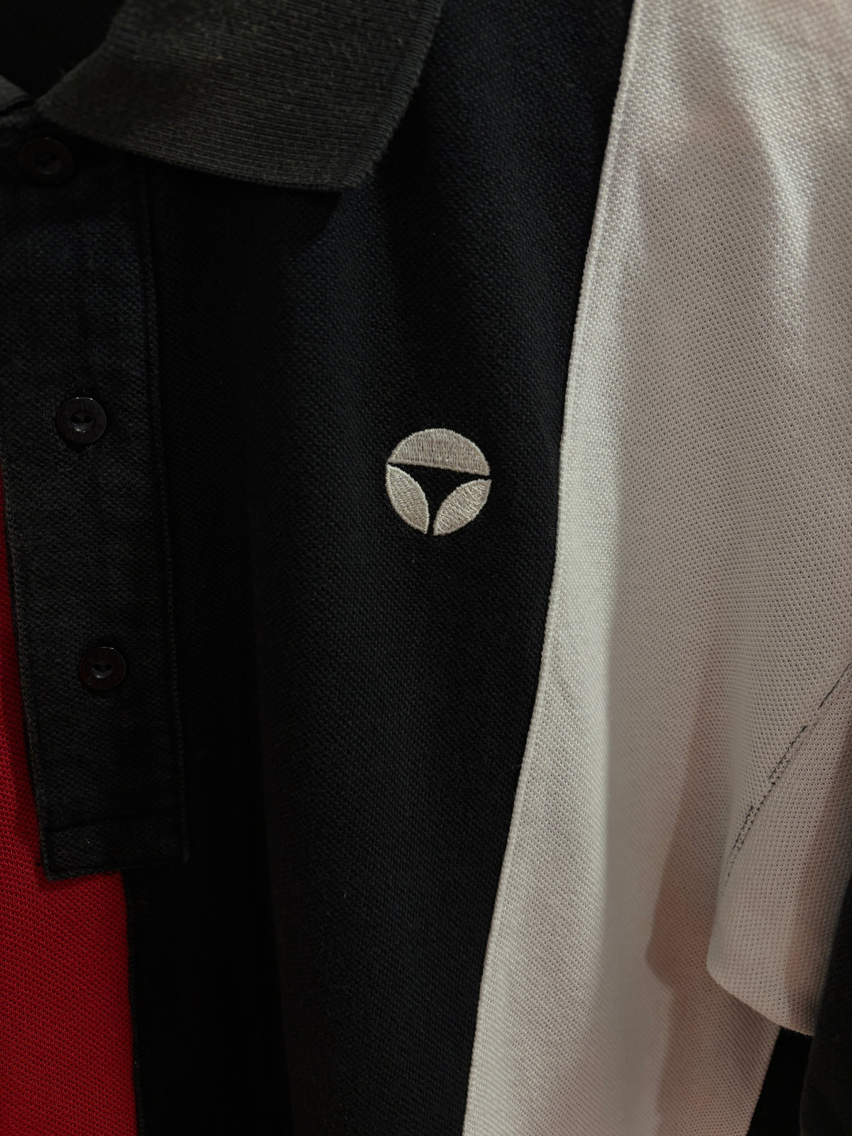 Vintage TaylorMade T Classic Logo Polo Striped Shirt Red/White/Black
