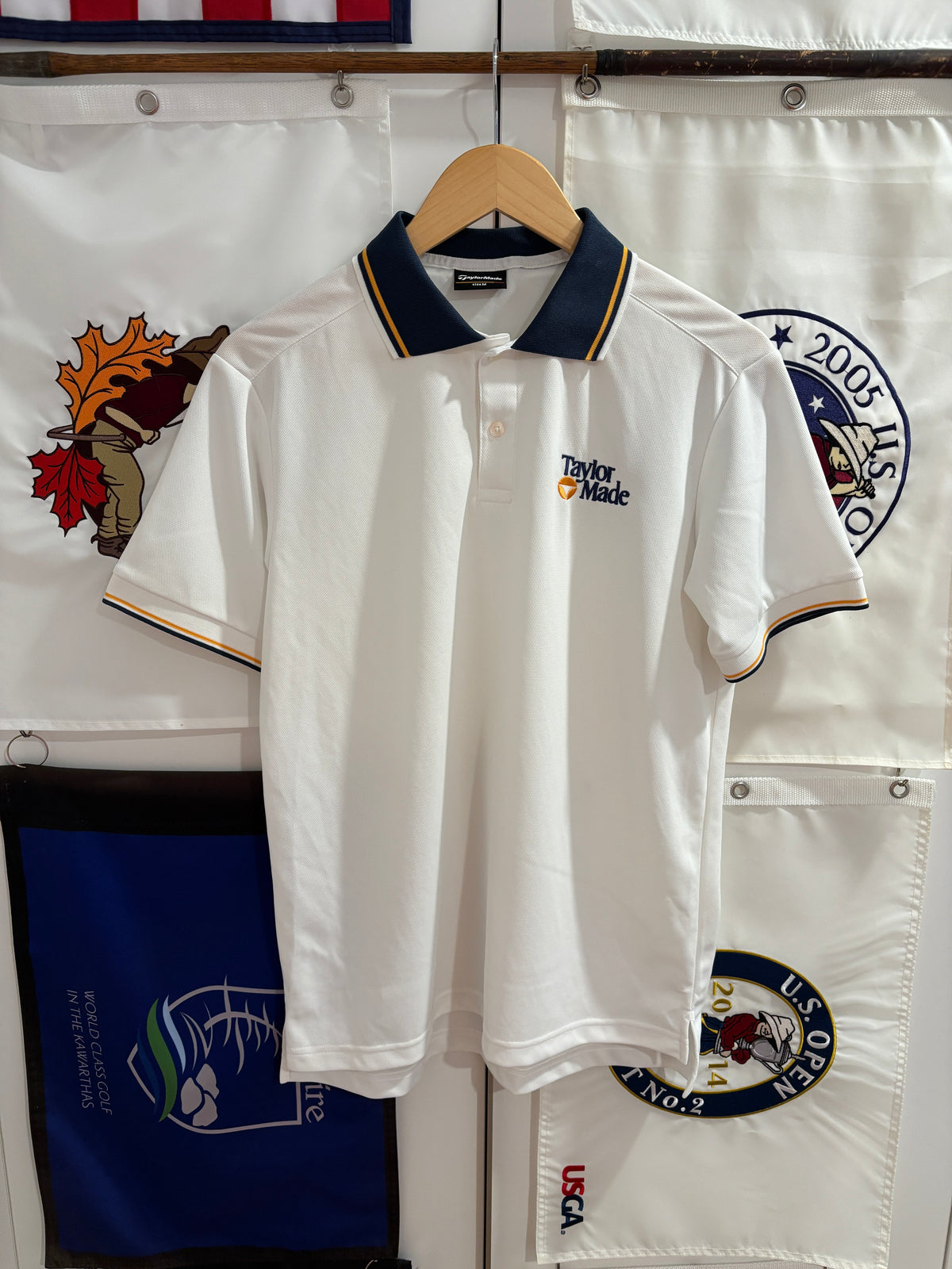 2010s TaylorMade Retro Classic Logo Polo White